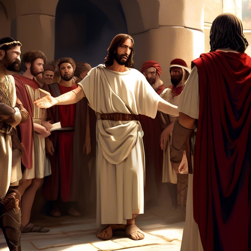 The Arrest of Jesus
Jesus was arrested by the Roman soldiers and brought before Pontius Pilate,
