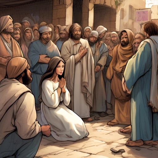 The Woman Caught in Adultery
The woman caught in adultery is a character in the Bible