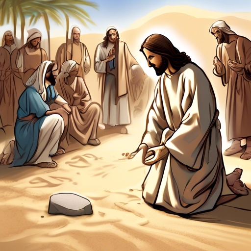 The Woman Caught in Adultery
One day, a woman was brought to Jesus by the scribes