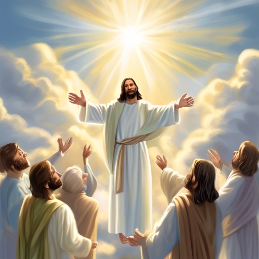 The Ascension of Jesus
Forty days after his resurrection, Jesus ascended into heaven in the presence