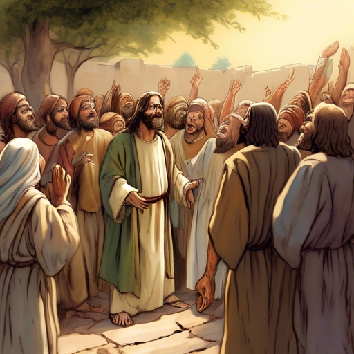 The Crowd Tries to Silence Him
The crowd tried to silence the blind man, telling him