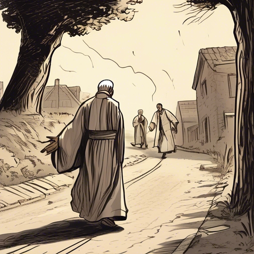 A Priest Passes By
A priest happened to be going down the same road, but when